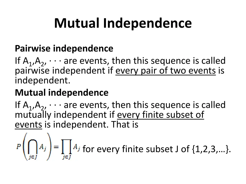mutual independence