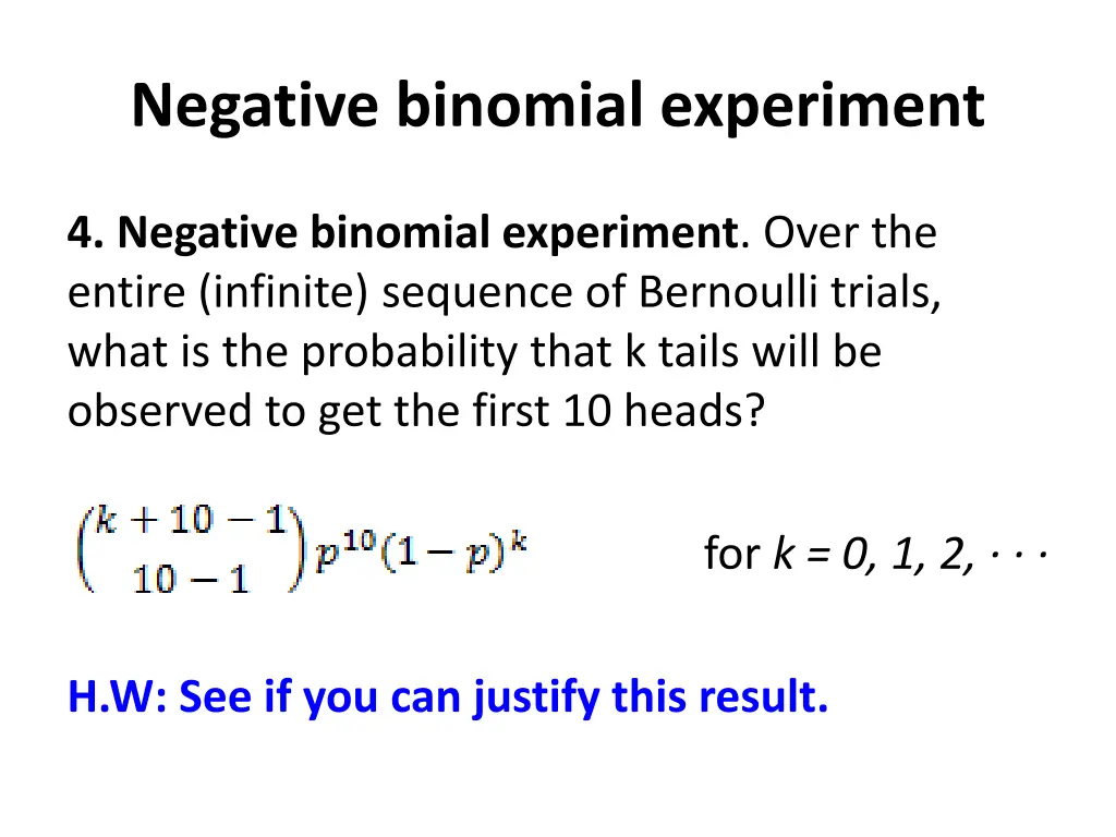 negative binomial experiment