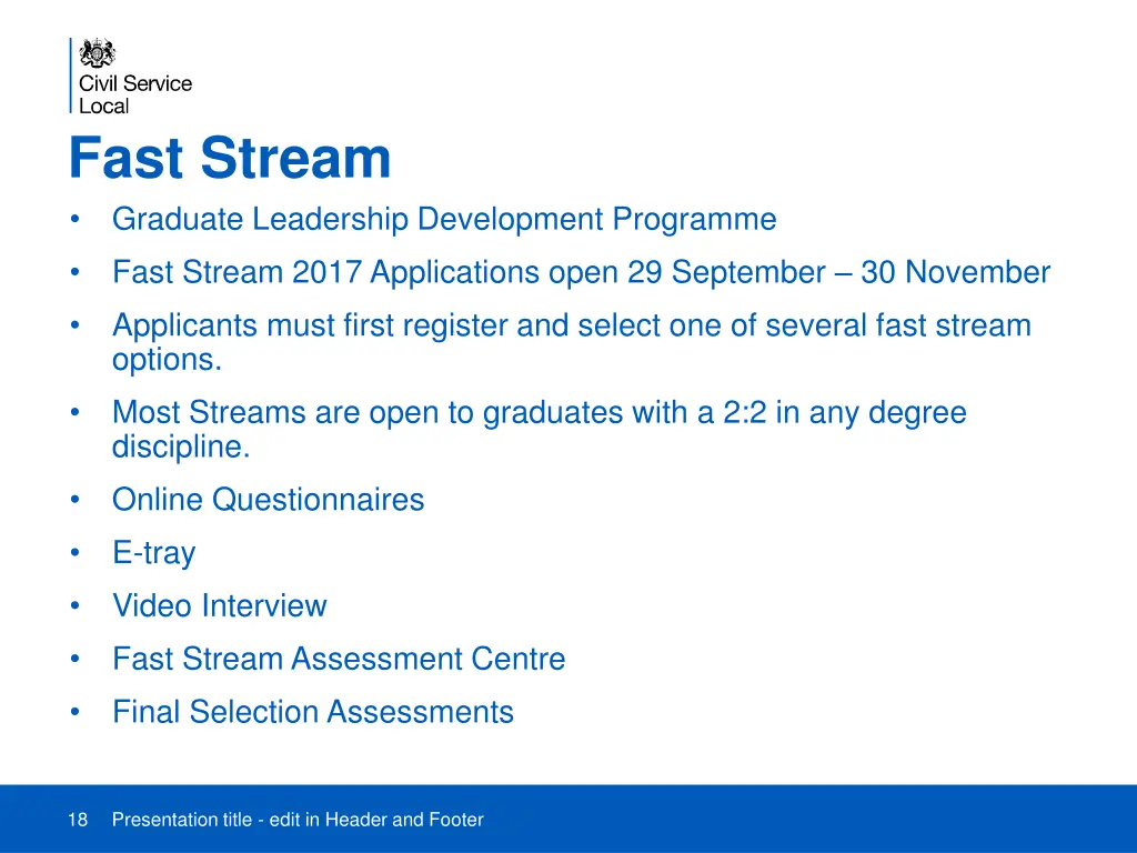 fast stream graduate leadership development