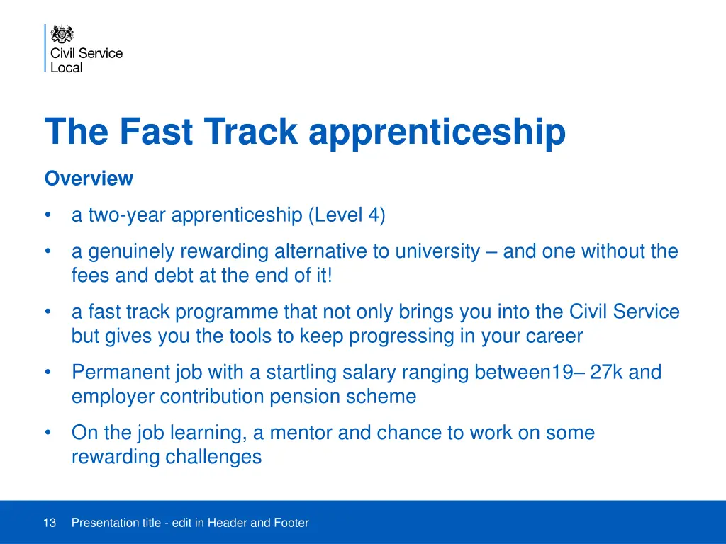 the fast track apprenticeship