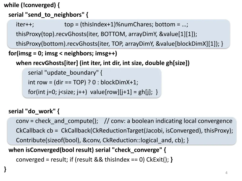 while converged serial send to neighbors iter