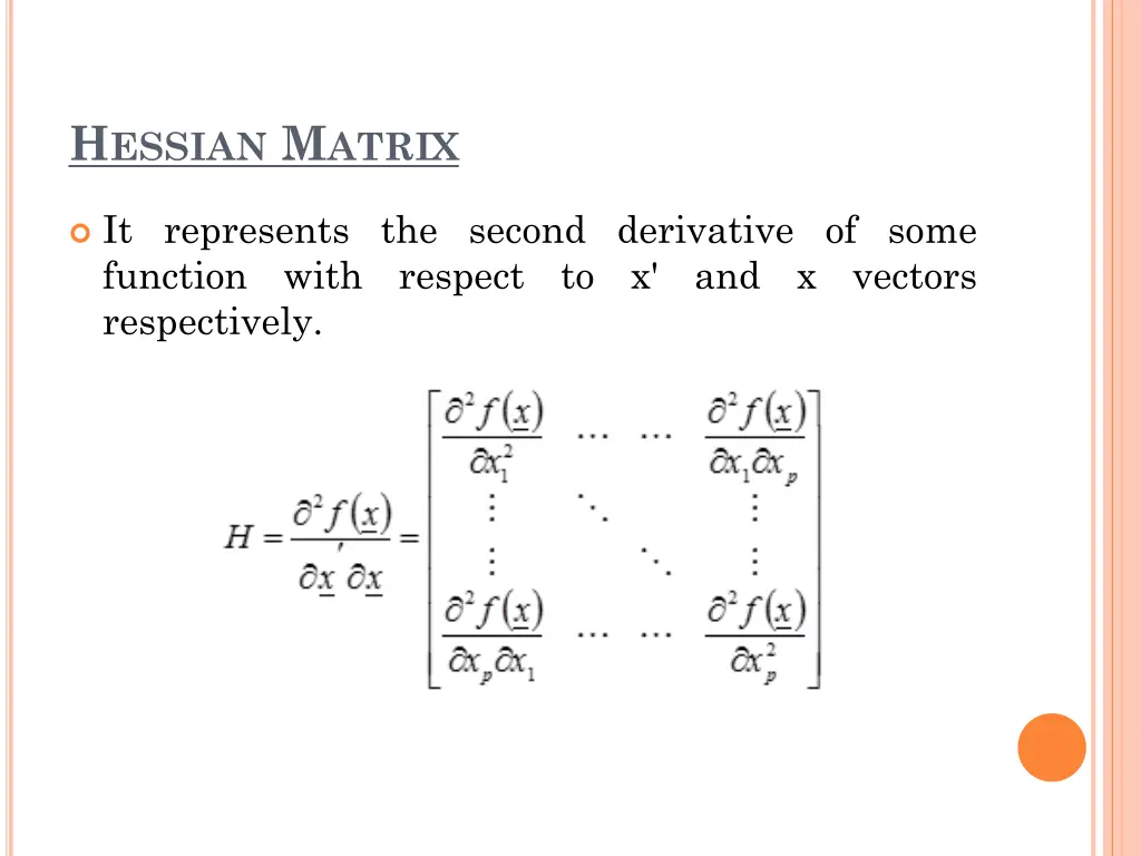 h essian m atrix