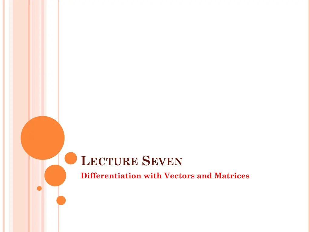 l ecture s even differentiation with vectors