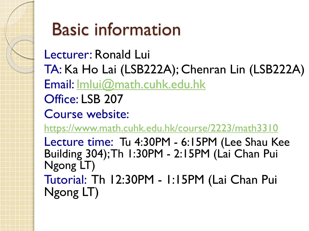 basic information