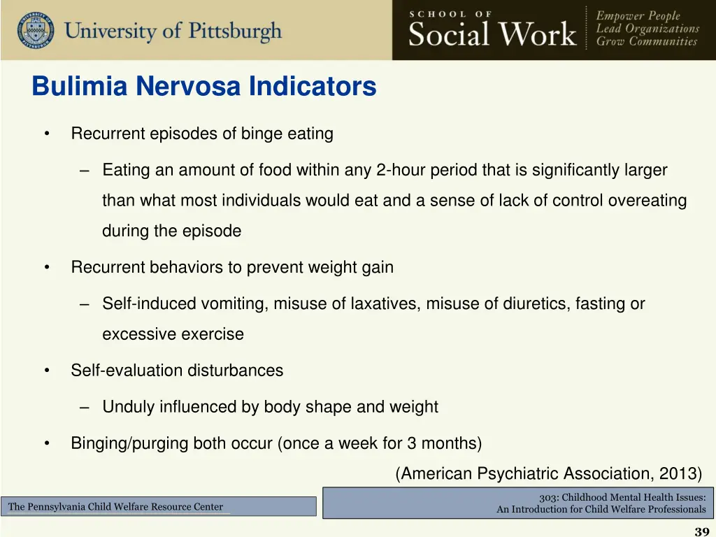 bulimia nervosa indicators