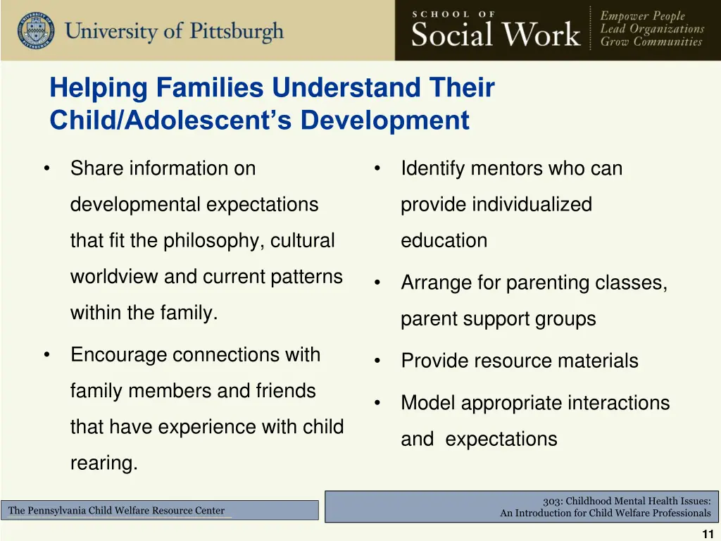 helping families understand their child