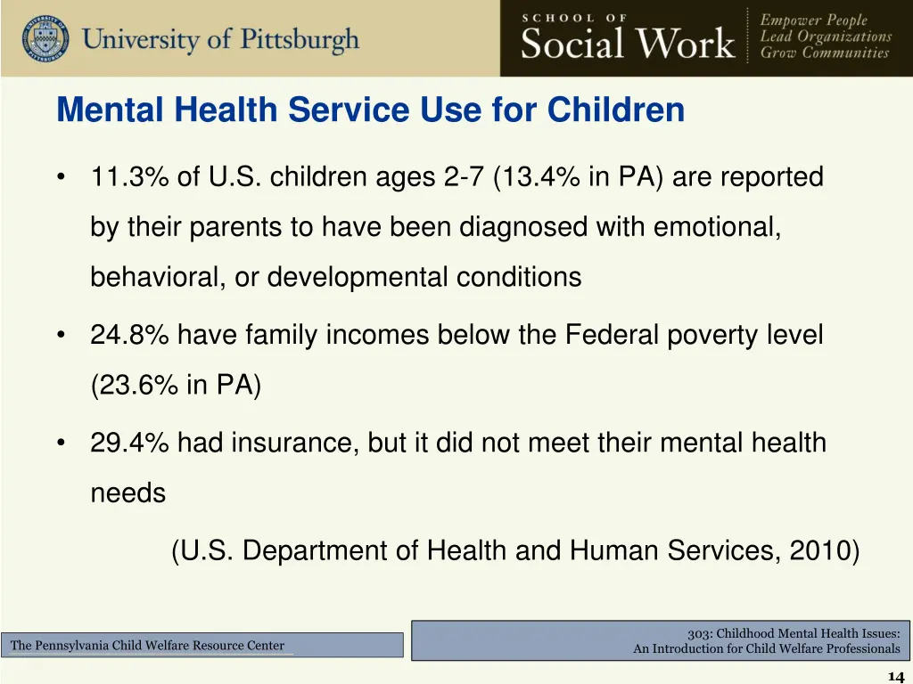 mental health service use for children