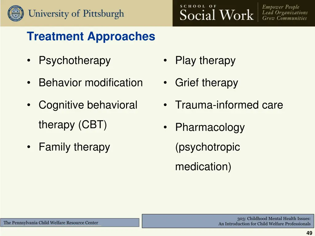 treatment approaches
