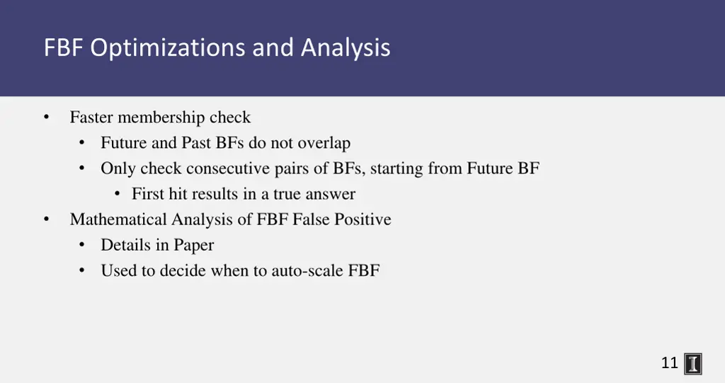 fbf optimizations and analysis