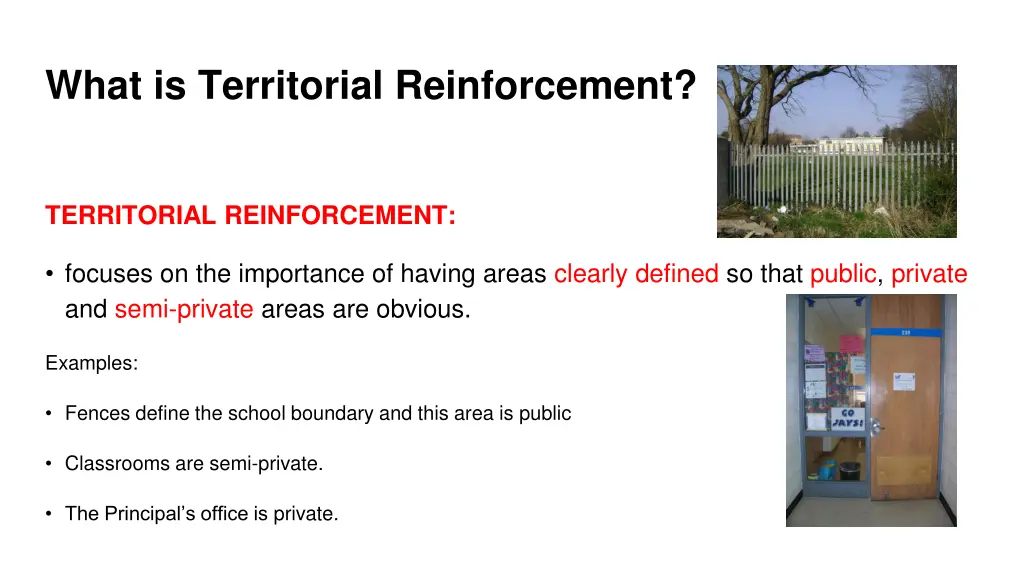 what is territorial reinforcement