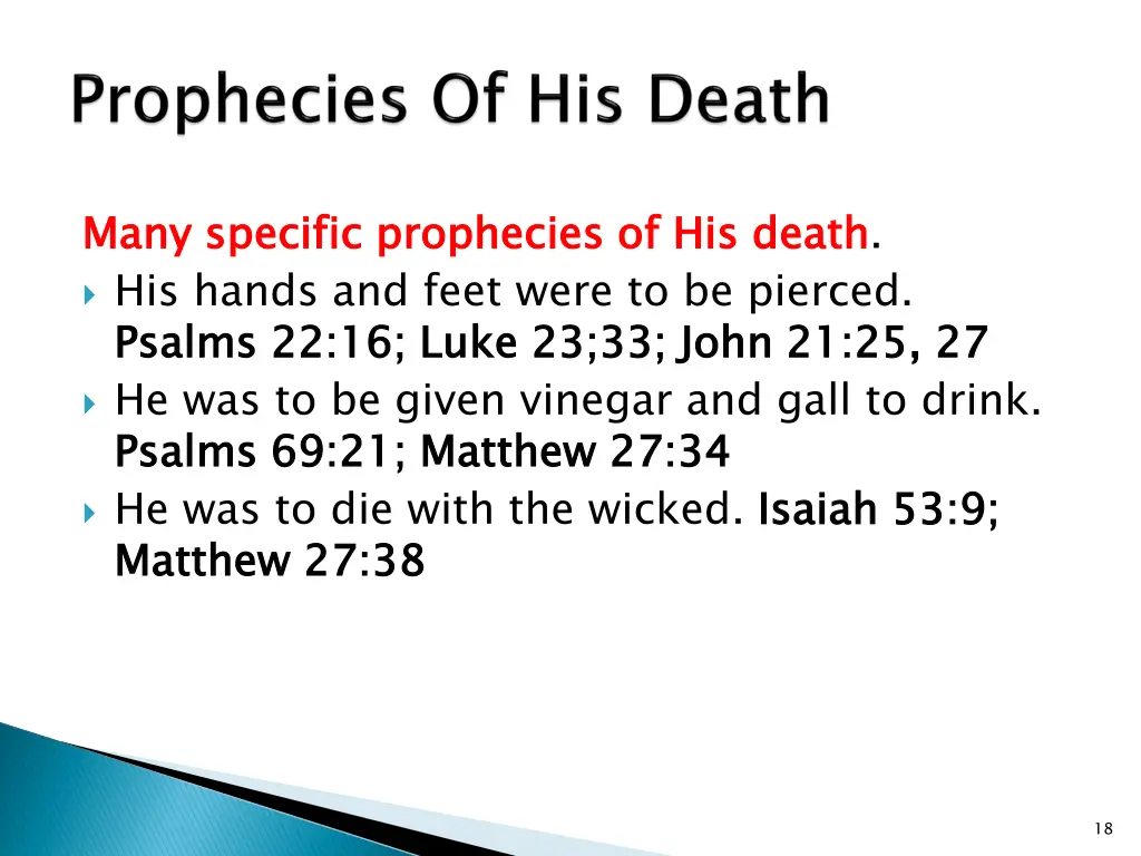 many specific his hands and feet were