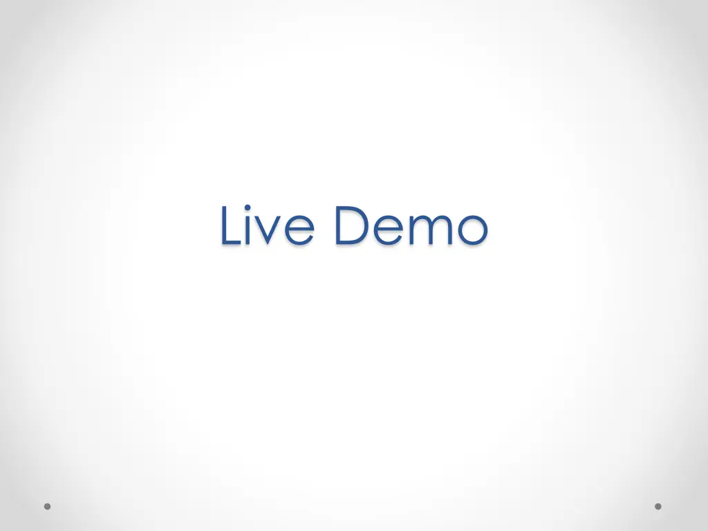 live demo