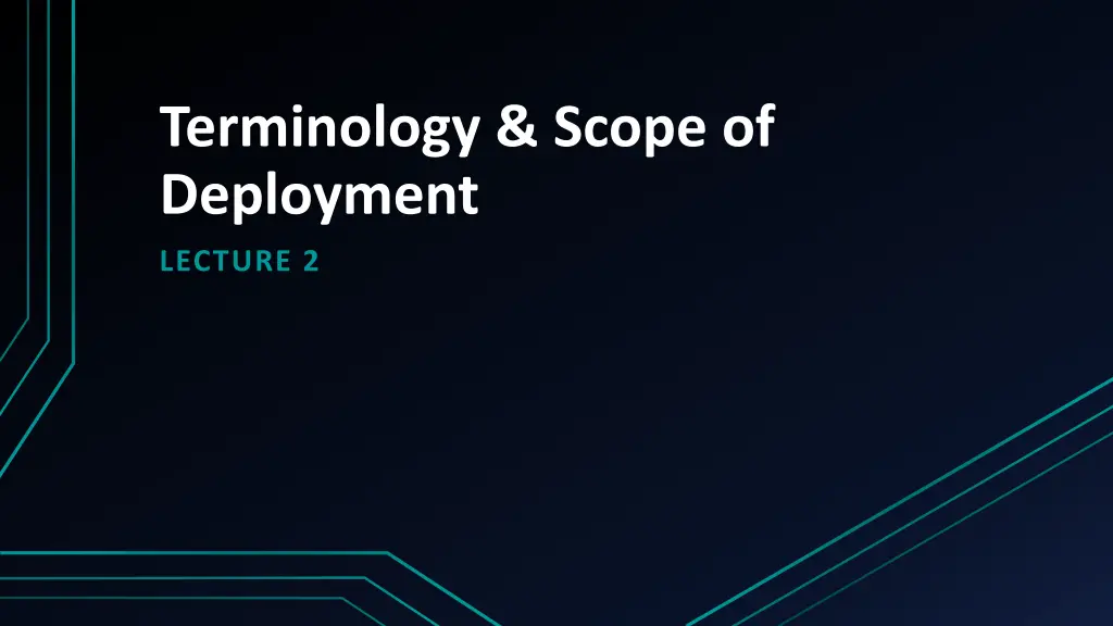 terminology scope of deployment