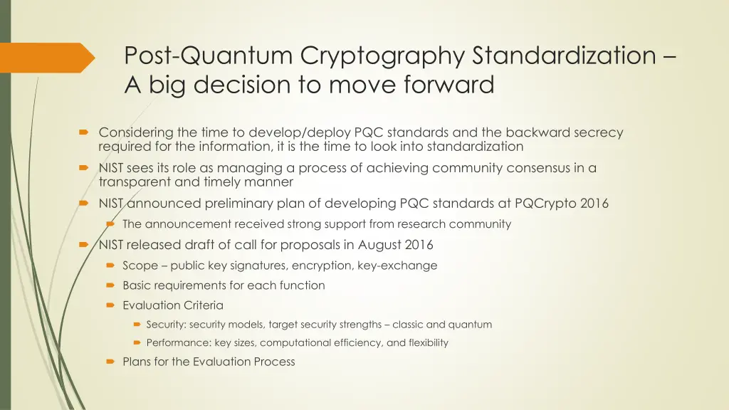 post quantum cryptography standardization 1