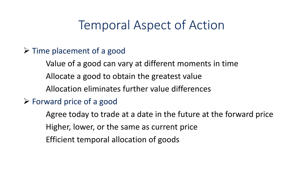 temporal aspect of action