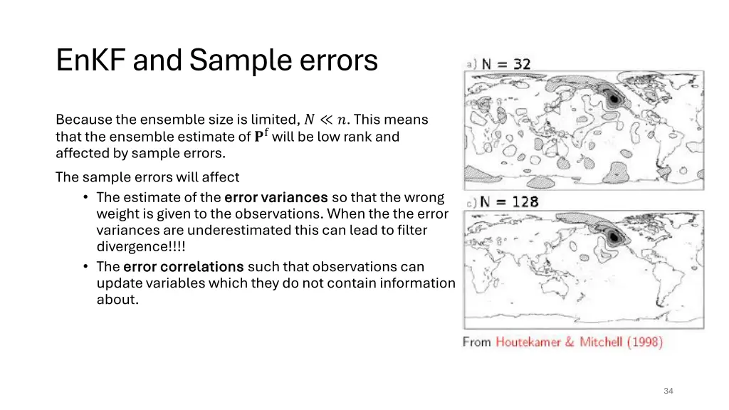 enkf and sample errors