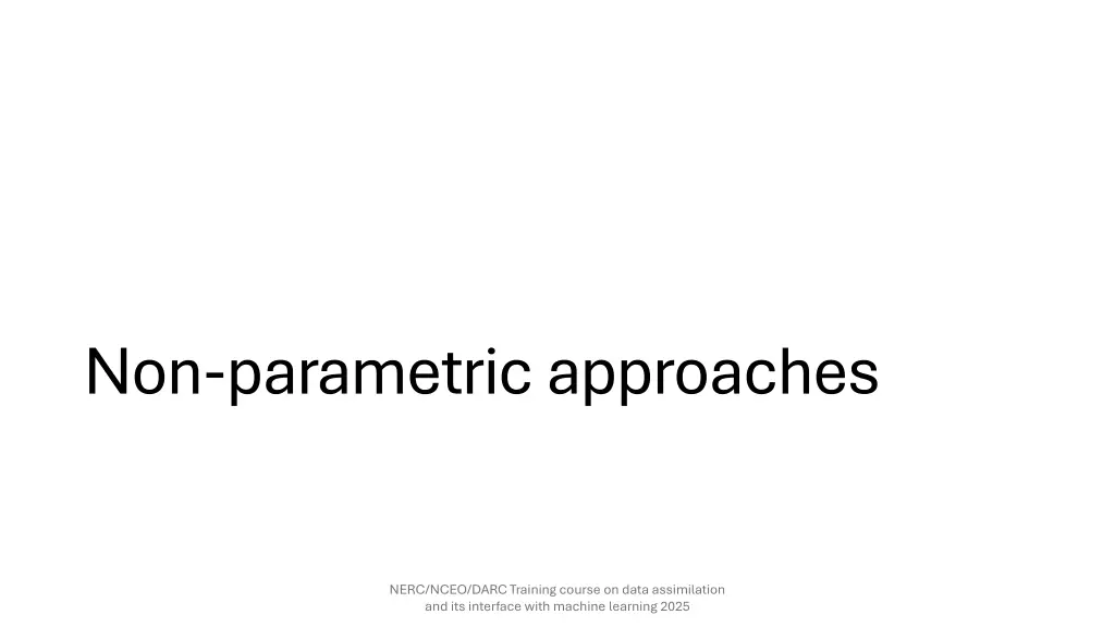 non parametric approaches