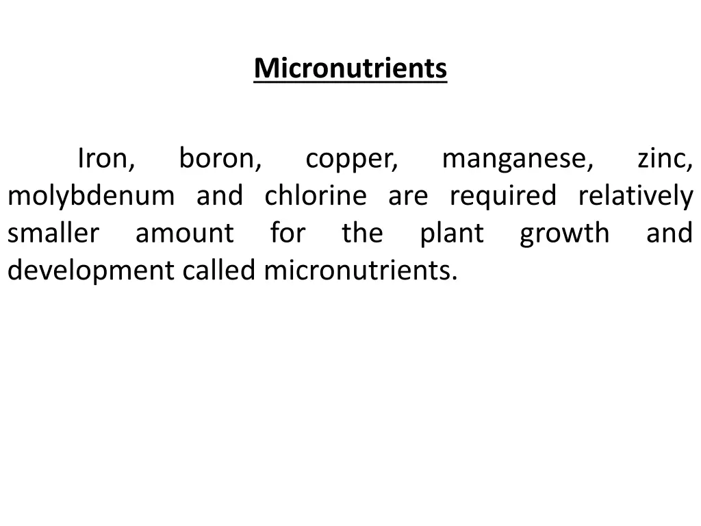 micronutrients