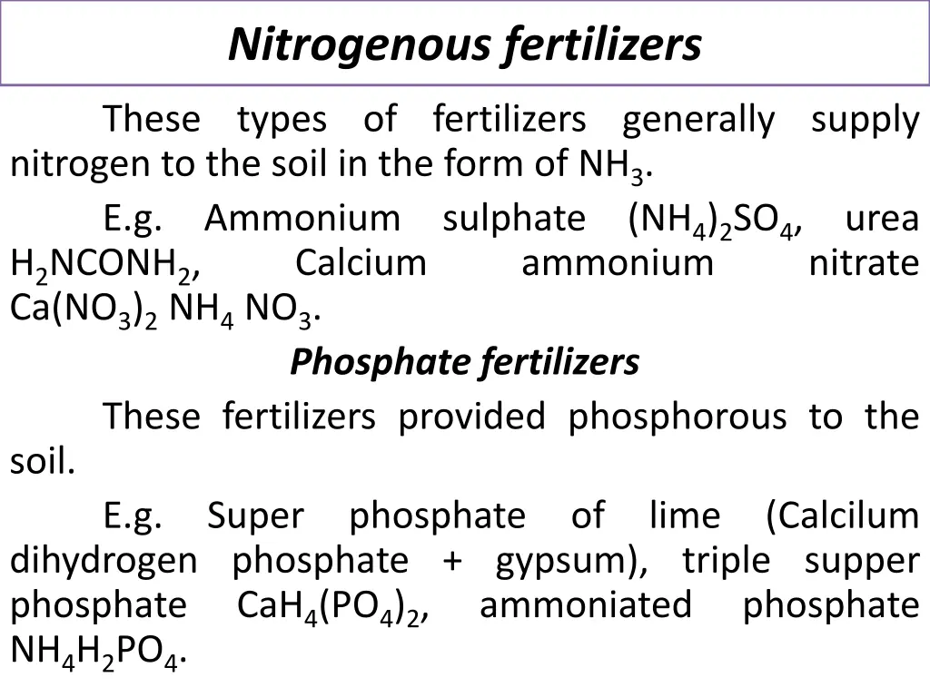 nitrogenous fertilizers