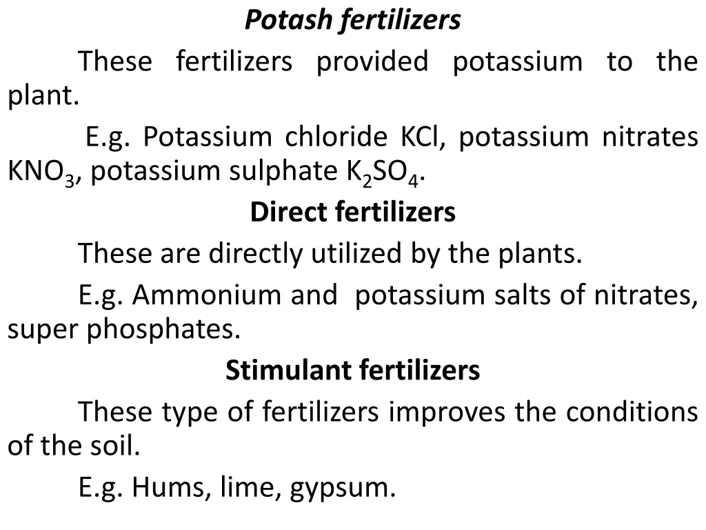 potash fertilizers