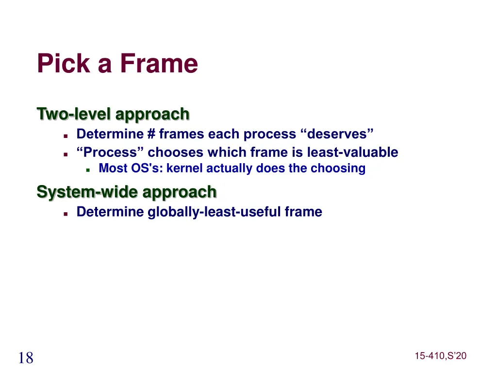 pick a frame