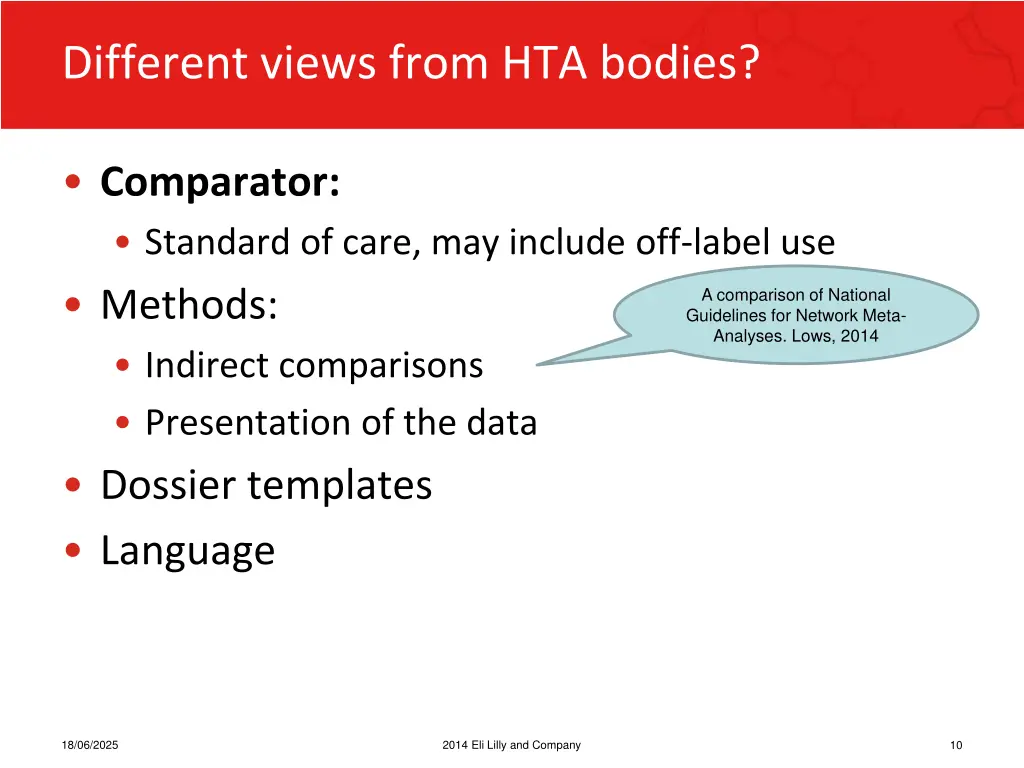 different views from hta bodies