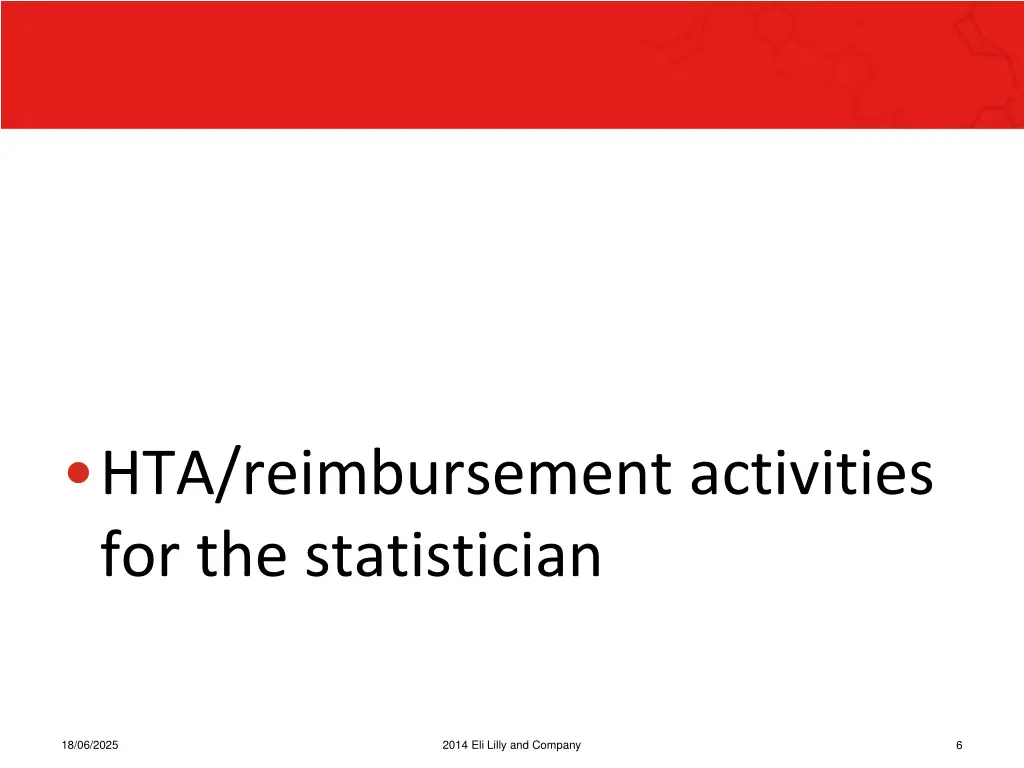 hta reimbursement activities for the statistician