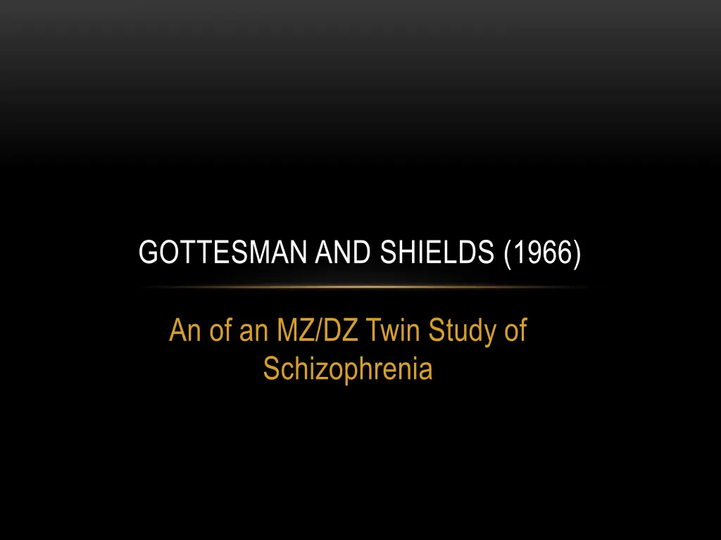 gottesman and shields 1966