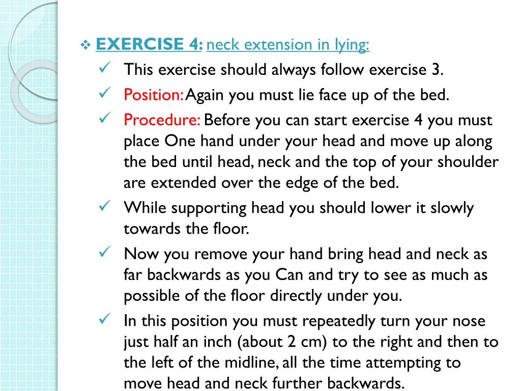 exercise 4 neck extension in lying this exercise