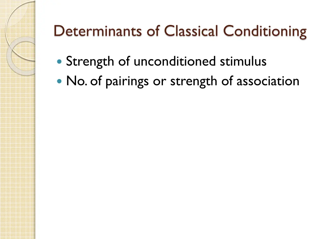determinants of classical conditioning