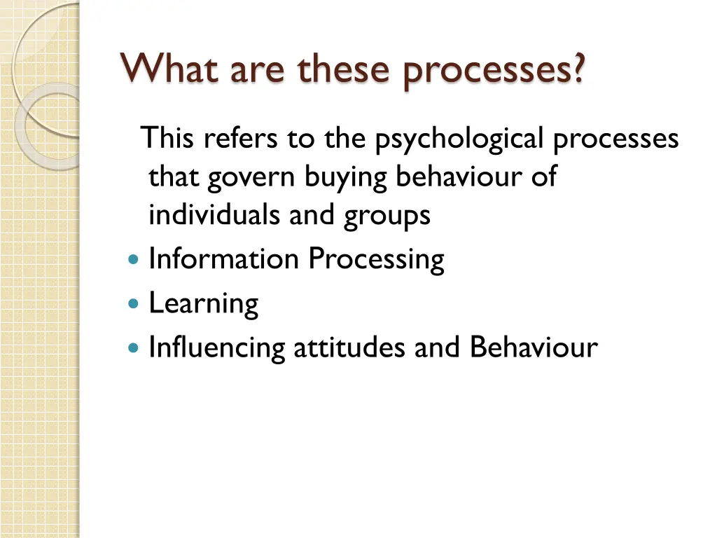 what are these processes