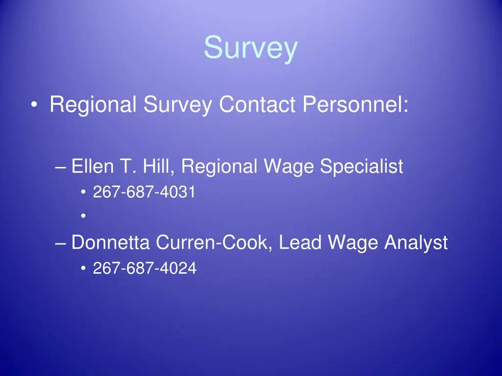 survey 1