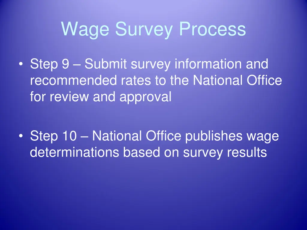 wage survey process 8