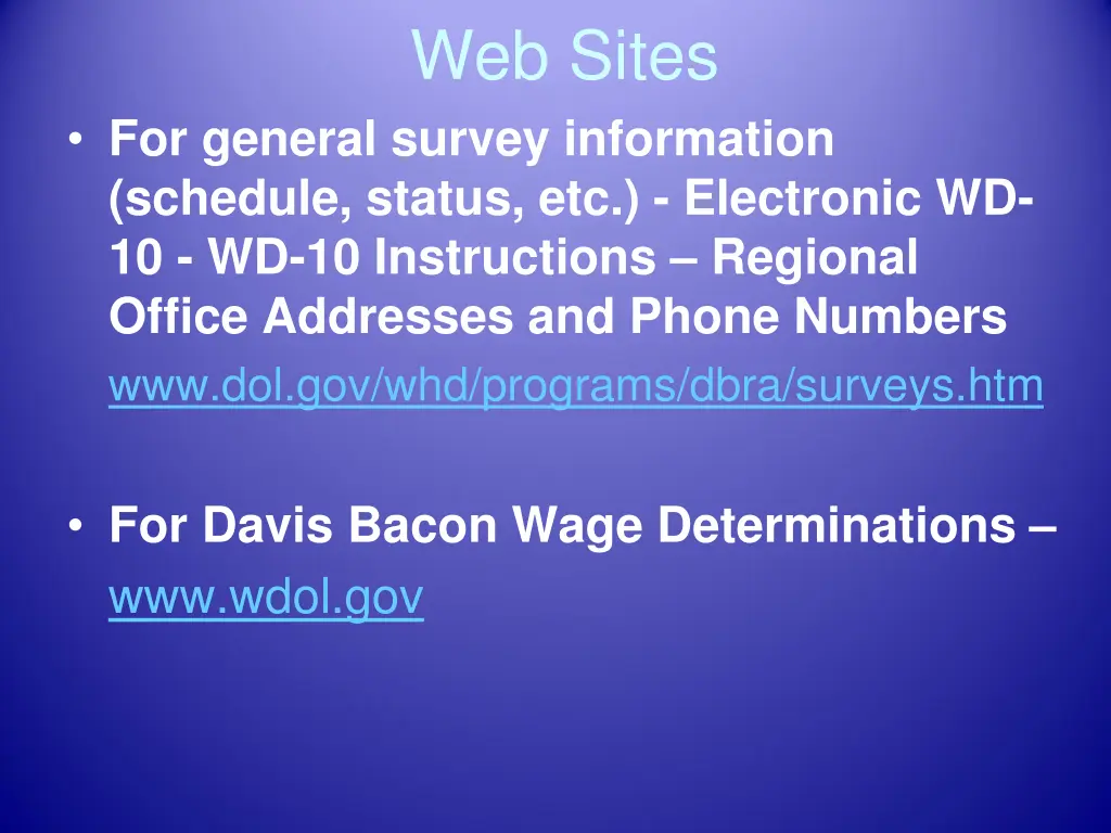 web sites