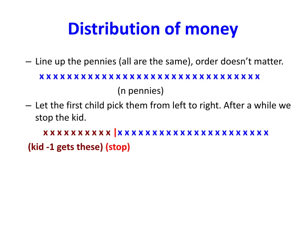 distribution of money 2