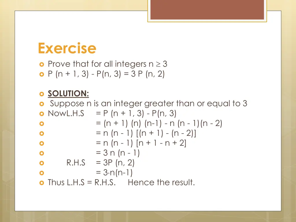 exercise prove that for all integers