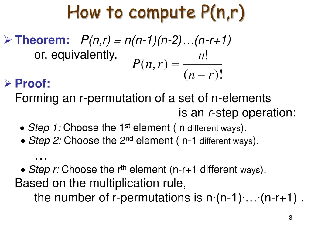 how to compute p n r