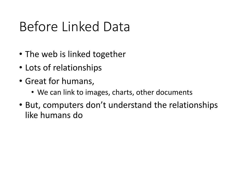 before linked data