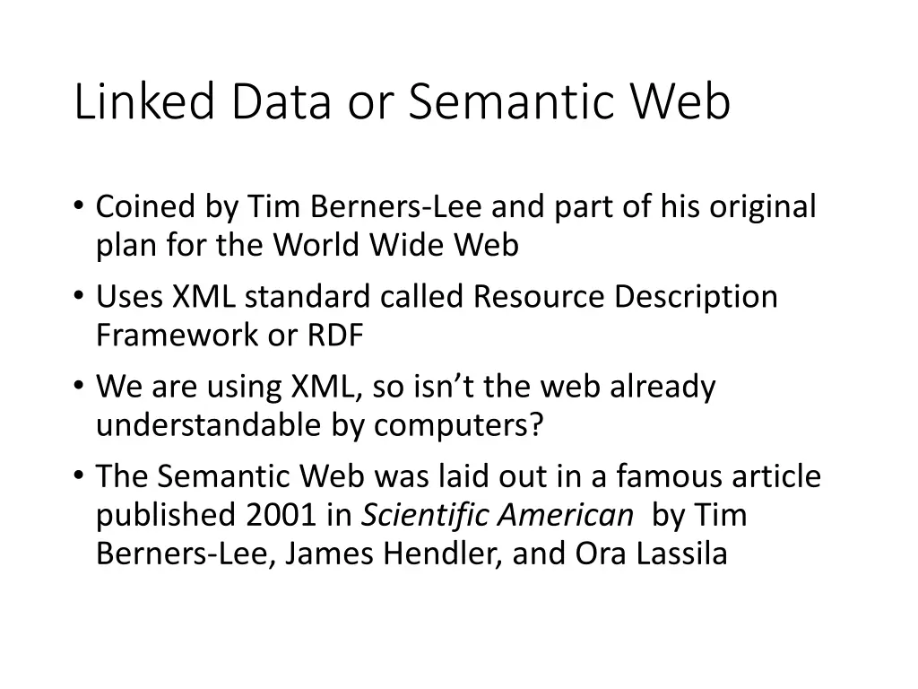linked data or semantic web