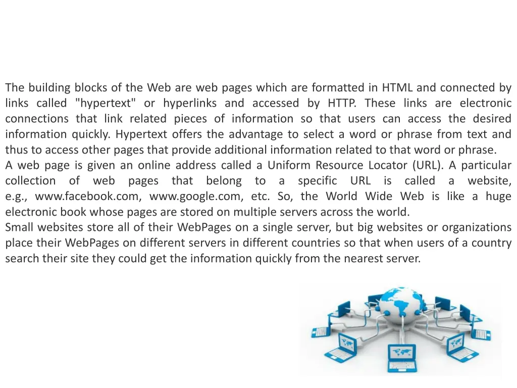 the building blocks of the web are web pages