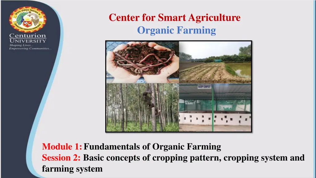 center for smart agriculture organic farming