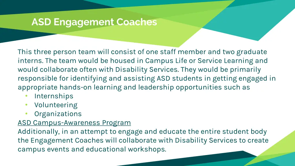 asd engagement coaches
