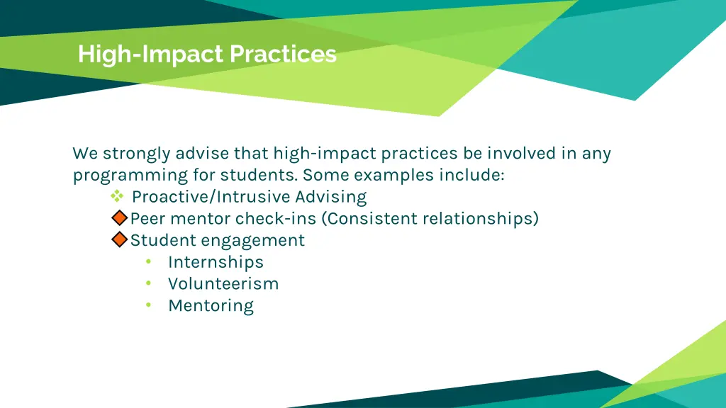 high impact practices