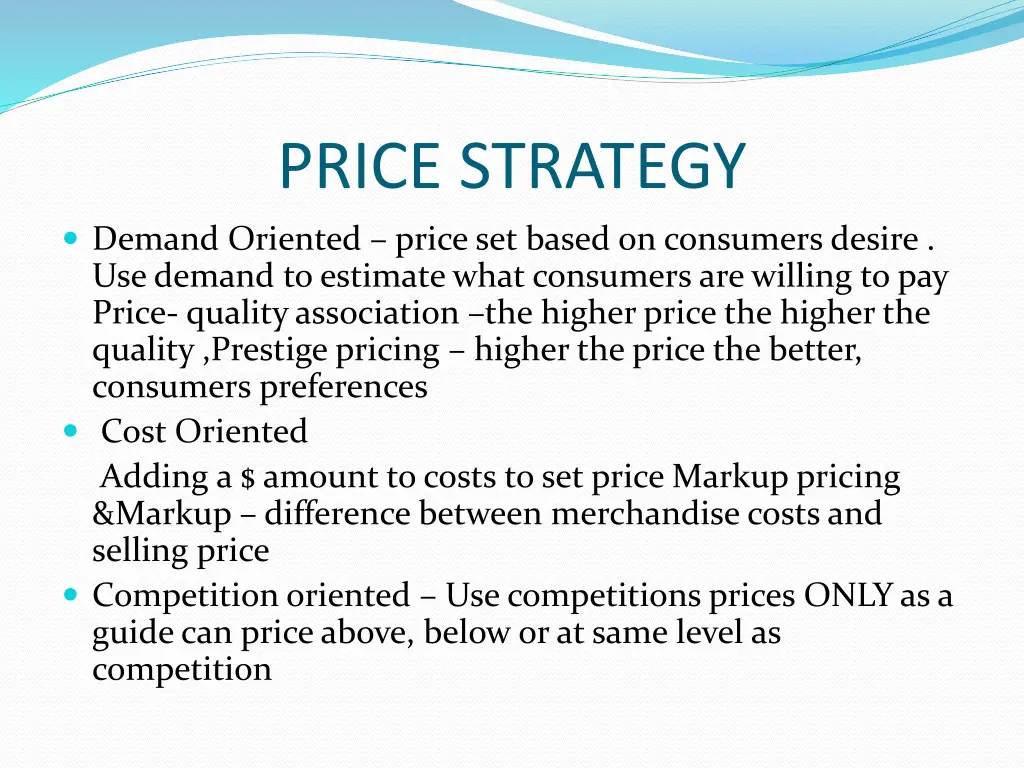 price strategy