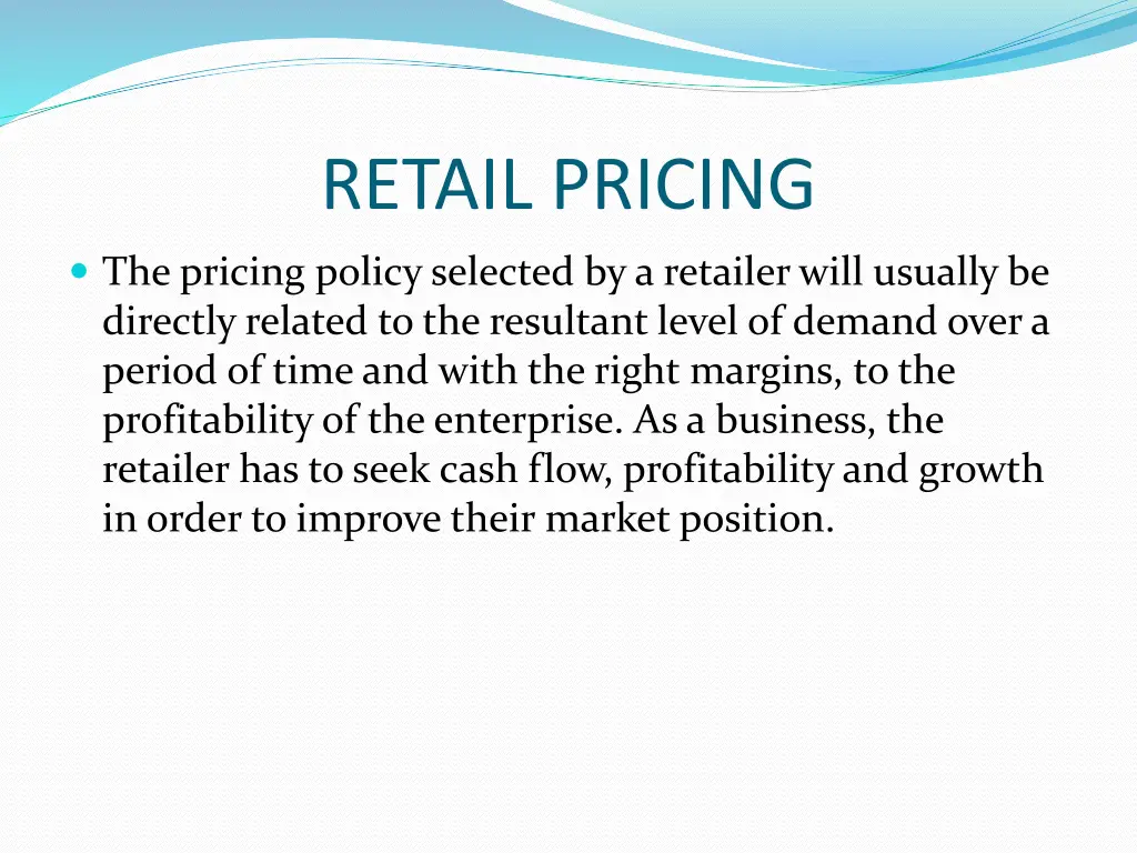 retail pricing