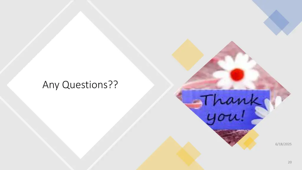 any questions