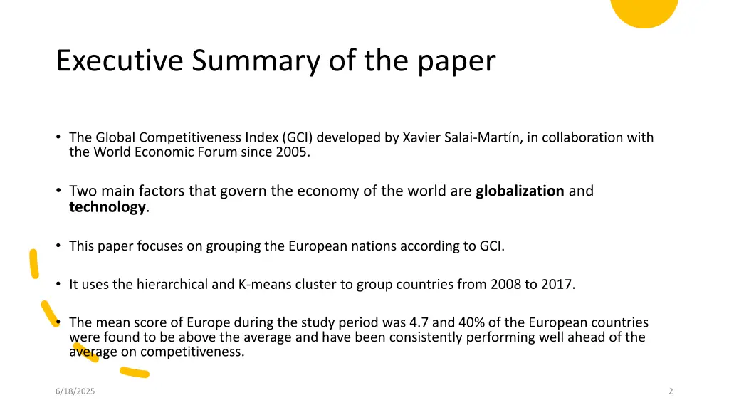 executive summary of the paper