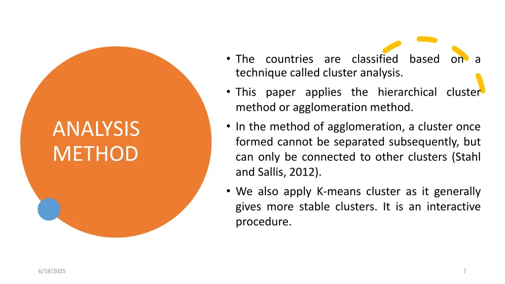 the countries are classified based on a technique