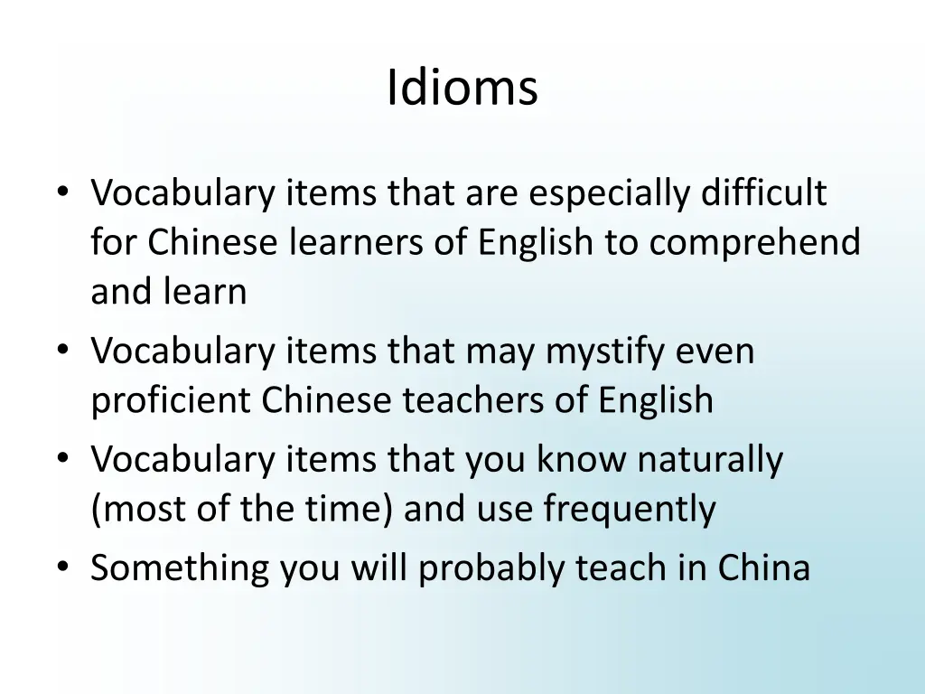 idioms 1