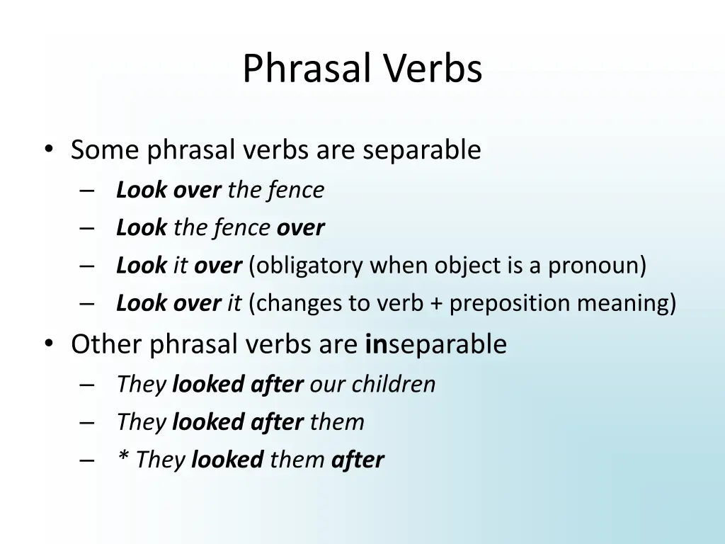 phrasal verbs 1